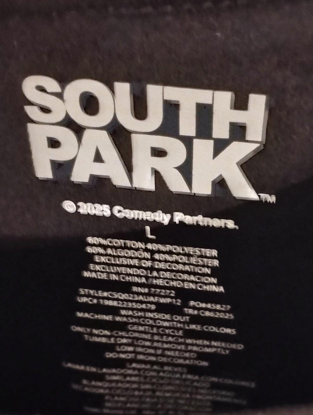 South Park Eric Cartman "Respect My Authoritah!" Graphic T-Shirt - Size Large (N - Picture 3 of 4